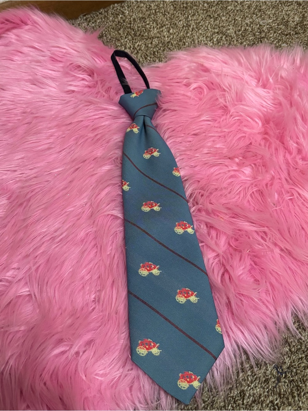 Vintage Blue Novelty Turtle Print Neck Tie zipper tie